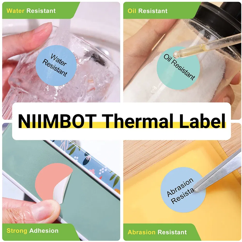 color: PURPLE - Niimbot Round Labels for B1/B21/B3S Label Maker Sticker Self-adhesive Waterproof Thermal Sticker Label NIIMBOT Round Labels