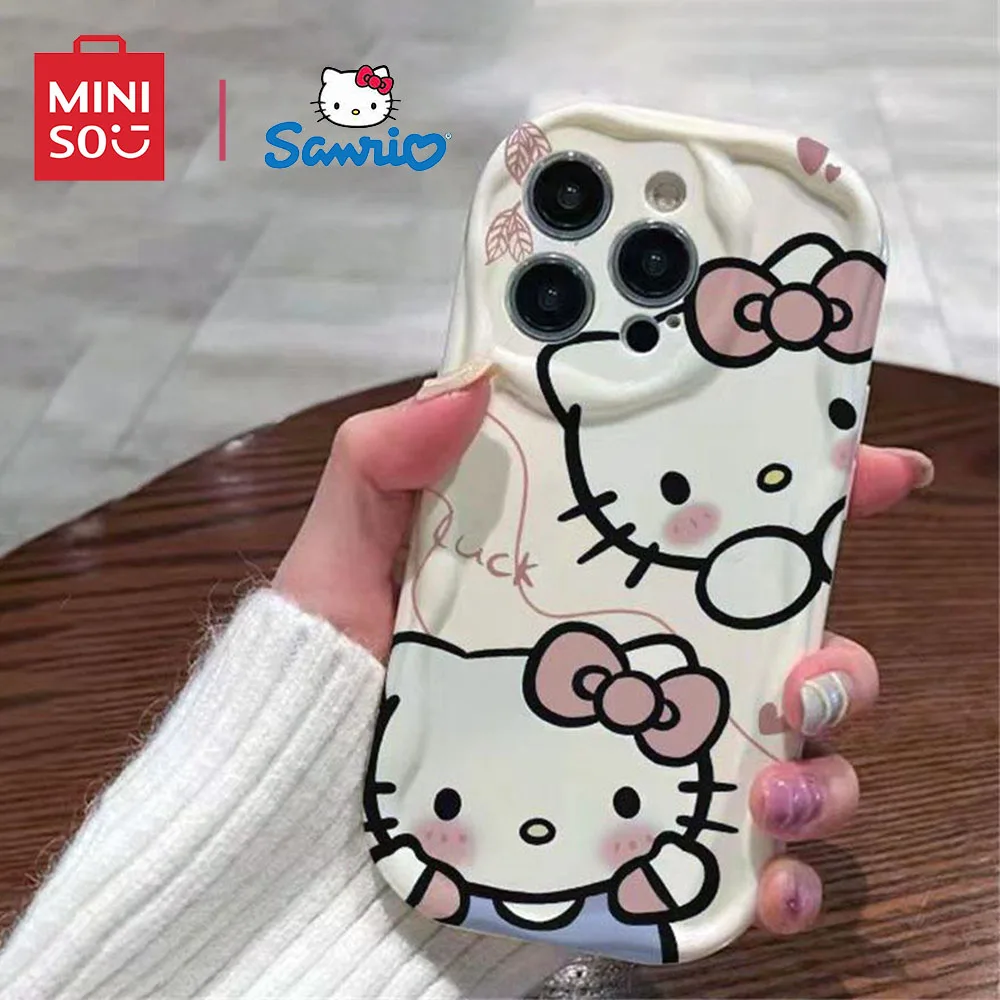 Color: SKY BLUE, Material: PVC - Miniso Sanrio Collaboration Hello Kitty Phone Case For Samsung Galaxy S10 S20 S21 S22 S23 S24 FE Plus Ultra Note 20 Phone Case