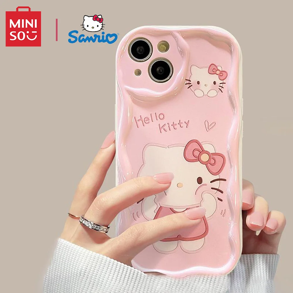 Color: SKY BLUE, Material: PVC - Miniso Sanrio Collaboration Hello Kitty Phone Case For Samsung Galaxy S10 S20 S21 S22 S23 S24 FE Plus Ultra Note 20 Phone Case