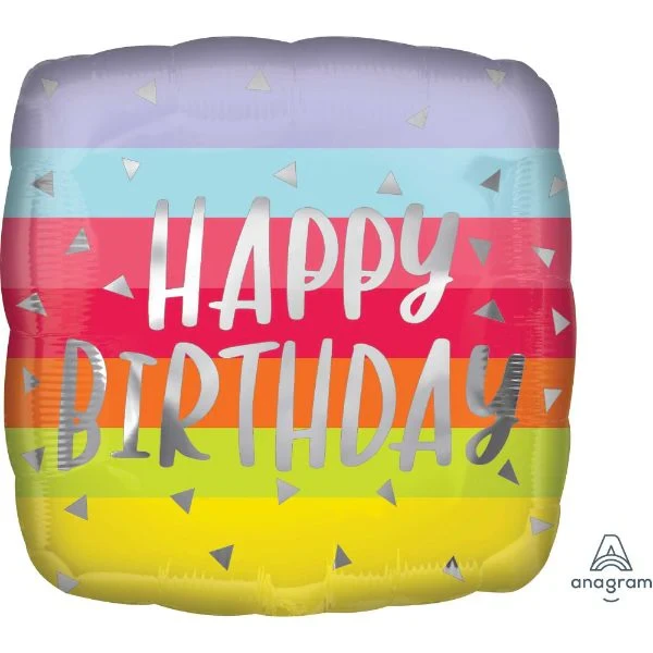 Balloon - 45cm Standard HX Bright and Bold Happy Birthday