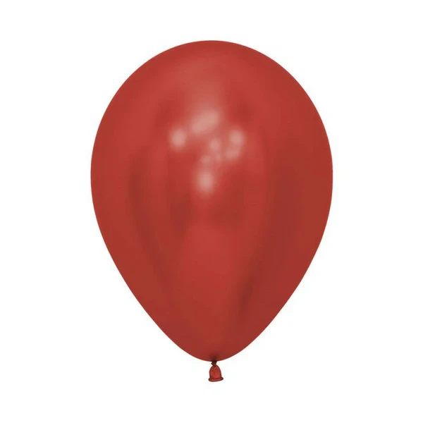 Latex Balloons - Sempertex Crystal Reflex Red (30cm) - Pack of 50