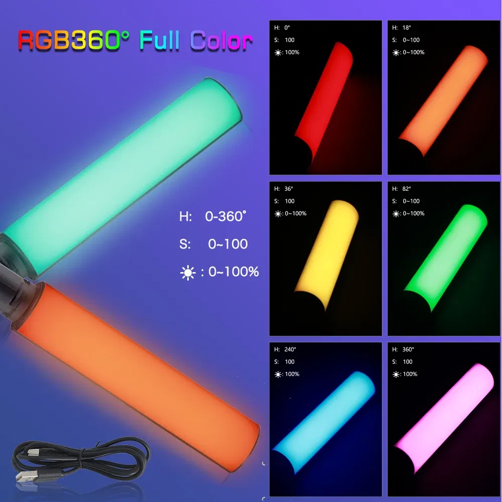 Color: Orange, Ships From: CHINA - SH W200 RGB Photography Light 2500k-9000K 3000mah With Diffuser Effect Light Stick Outdoor Vlog Video Fill Lighting