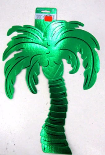 Cutout Palm Tree Green Embossed Foil