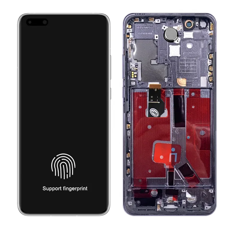 Color: Blue Lotus, Ships From: CHINA - 2025 A+ 6.58"NEW P40 Pro Screen Replacement for huawei P40 Pro LCD display ELS-NX9 ELS-N04 Touch Screen Digital with Frame