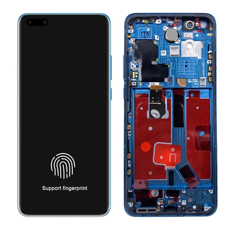 Color: Blue Lotus, Ships From: CHINA - 2025 A+ 6.58"NEW P40 Pro Screen Replacement for huawei P40 Pro LCD display ELS-NX9 ELS-N04 Touch Screen Digital with Frame