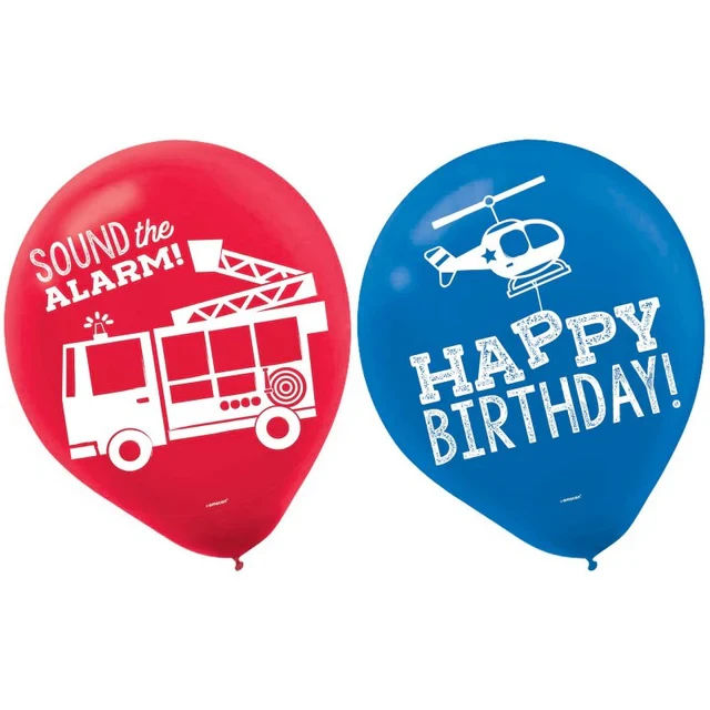 Latex Balloons - First Responders HB (30.4cm) (Pack of 6)