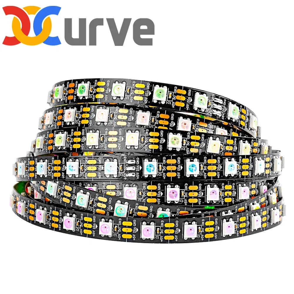 Emitting Color: Emitting Color3, Color: Navy Blue - 1m/2m/5m WS2812B ECO 30/60/100/144 pixels/leds/m TV RGB Led Strip Light WS2812 IC Individually Addressable Black/White PCB DC5V