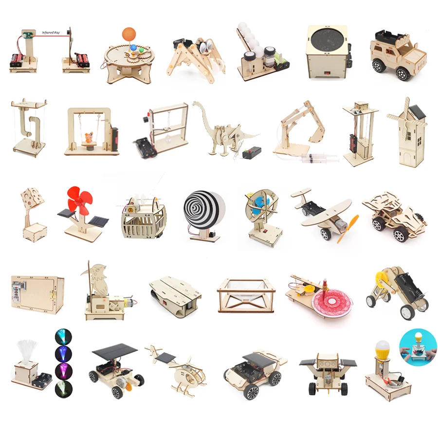 Color: Pink - DIY Handmade Small Production Physical Model Assembly Craft Technology Science Experiment Educational Toy Project for School Kid