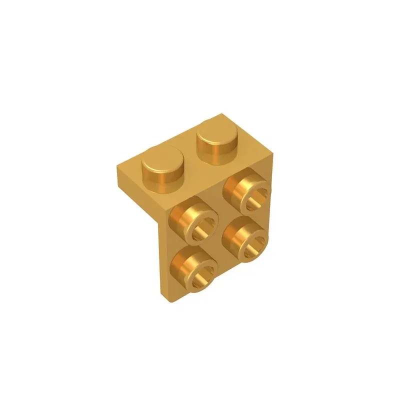 Color: Brown - Gobricks GDS-641 ANGLE PLATE 1X2 / 2X2 compatible with lego 44728 21712 92411 children's DIY Educational Building Blocks