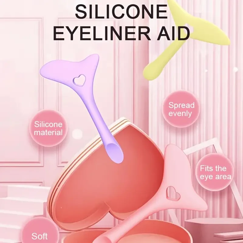 1pc Quick-Makeup Silicone Eyeliner Stencil