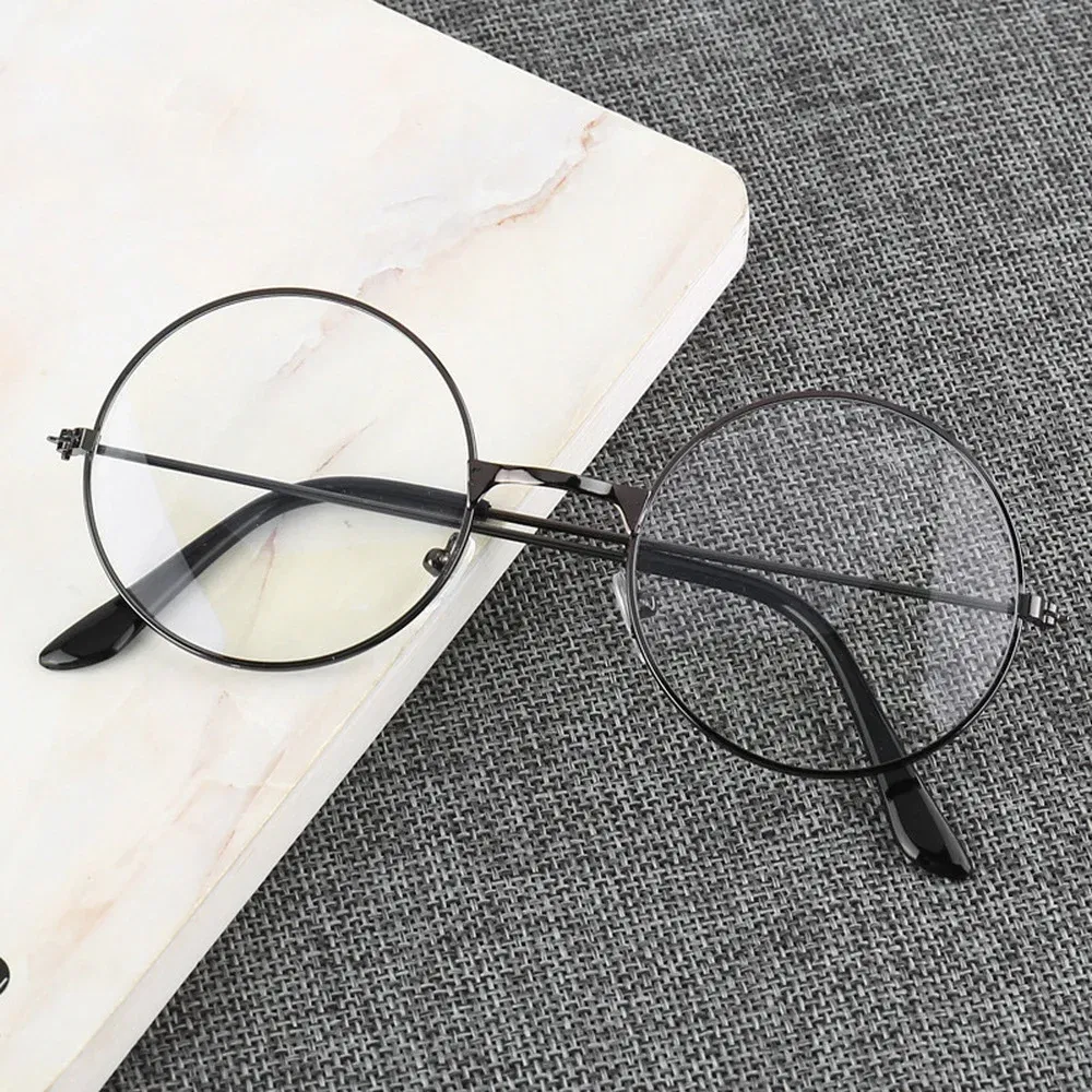 Frame Color: MULTI - Retro Round Frame Anti-blue Radiation Glasses Ultralight Men Women Blue Light Blocking Glasses Eyewear Computer Goggles