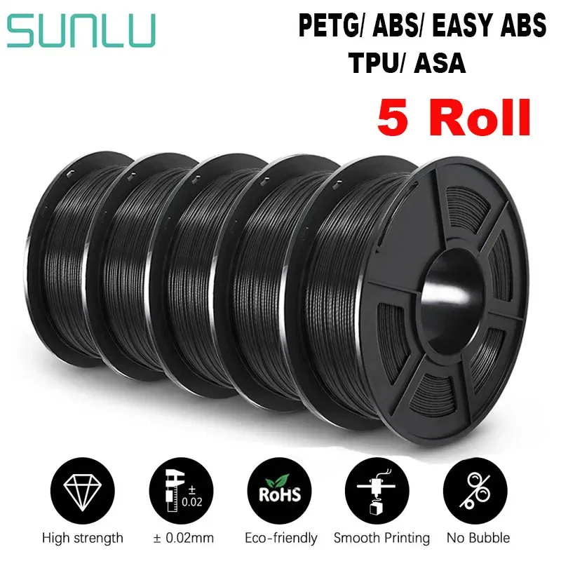 Color: MAIZE, Ships From: CHINA - Top 3D Filament PETG/EASY ABS/TPU/ASA Filamnet 1.75mm 5Roll 1KG(TPU 0.5KG/Roll) 3D Printer Filament for 3D Printer