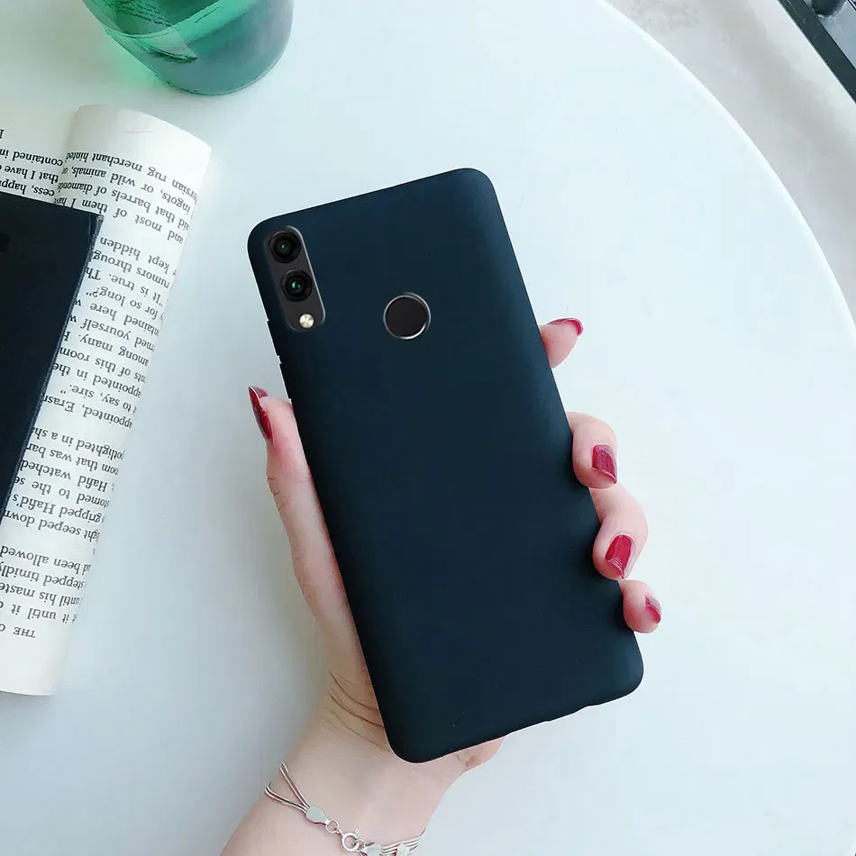 Color: Red, Material: ABS - Matte Soft Fundas for Huawei Honor 8X 8A 8C 8S 9 9A 9X 9C 9S 10 10X 20 lite 20S Mate 10 20 lite Mate 20 Pro Silicone Phone Cases