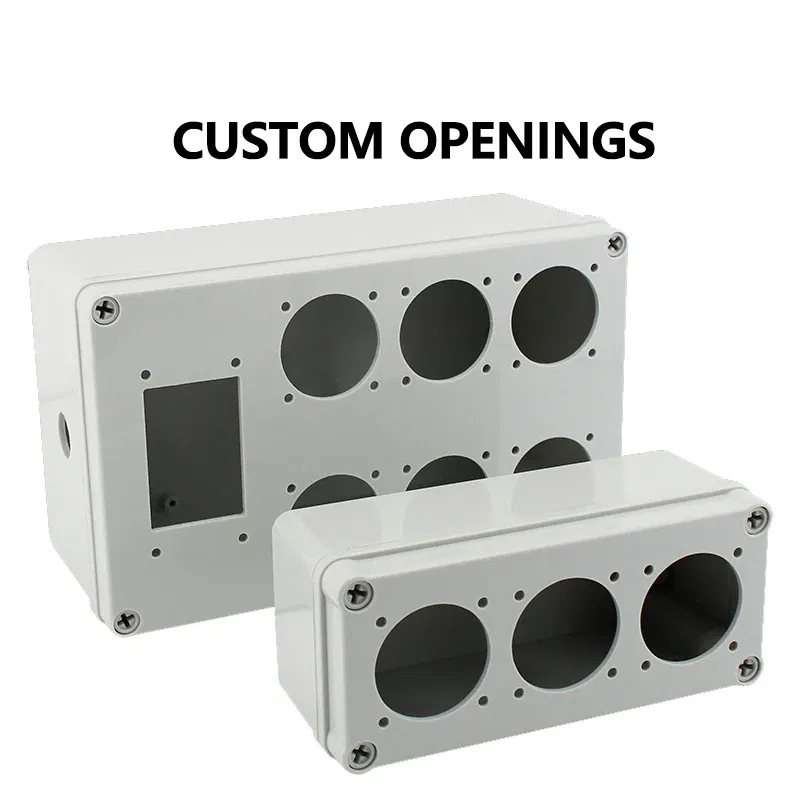 Color: Dark Grey - Black Outdoor Waterproof Enclosure Plastic Box Electronic Project Instrument Case Electrical Project Box Junction Box Housing