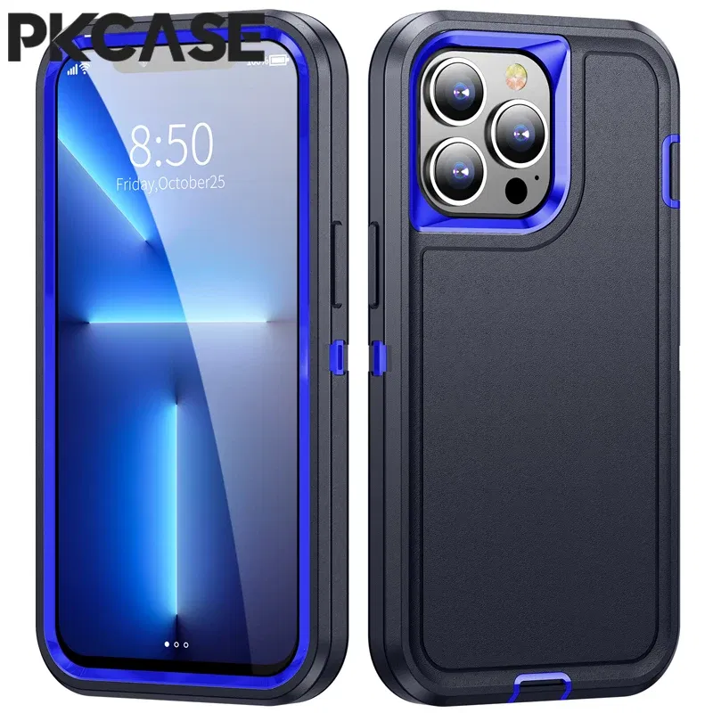 Color: Dark Grey, Material: POLYESTER - PKCASE Shockproof Case For iPhone 13 Mini 12 11 Pro Max 6 7 8 Plus Bracket Protective Cover For iPhone X XS XR SE 2020 2022