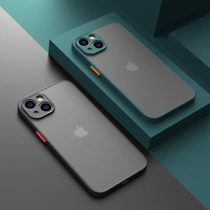Material: ABS, Color: Sky blue - Matte Phone Case for IPhone 13 12 11 14 Pro Max Mini Luxury Soft Silicone Shockproof Case for IPhone X XS Max XR 15 7 8 Plus SE