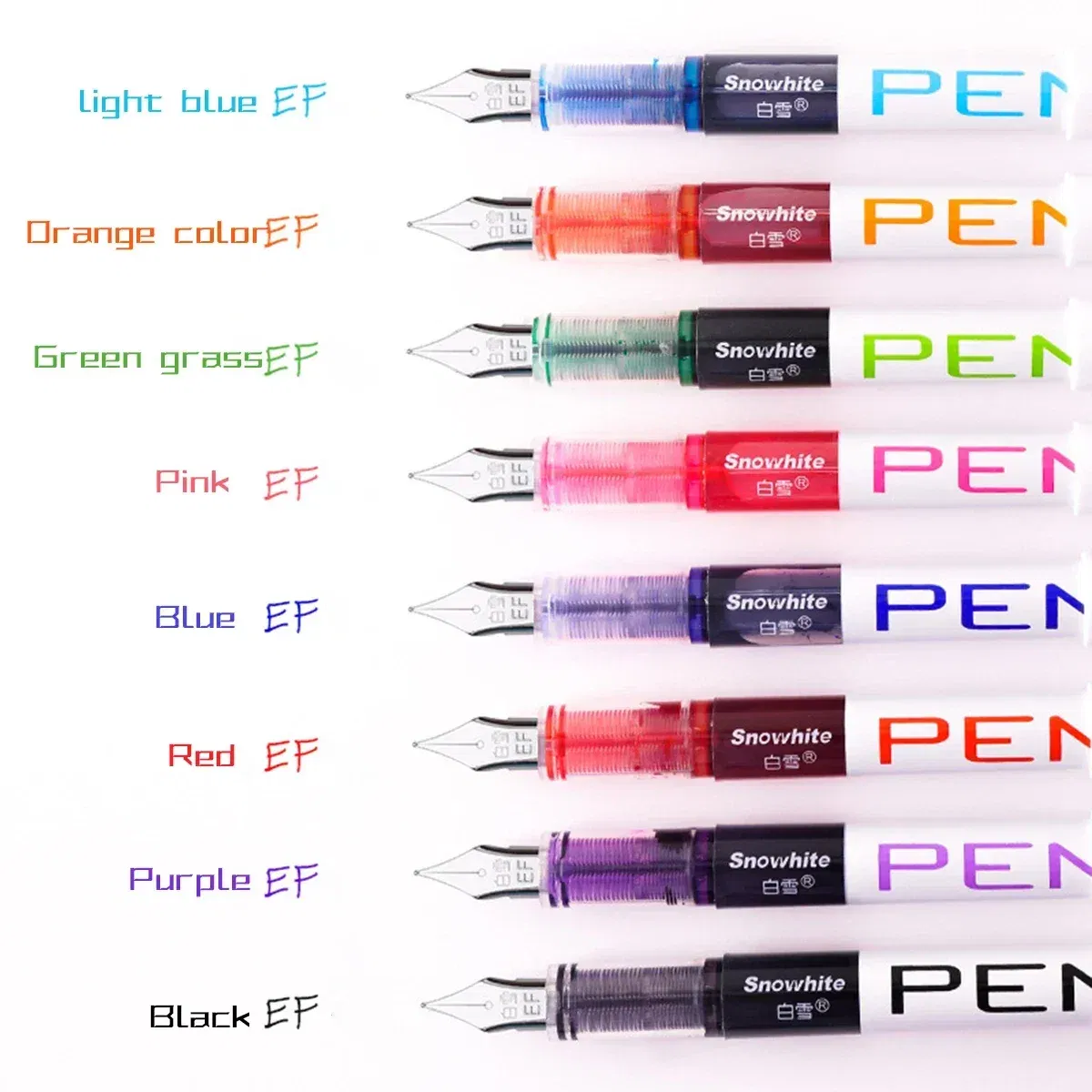 Color: Navy Blue - 0.5mm F /0.38mm EF Extra Fine Nib Disposable Classic Fountain Pens For Writing For Student Office Painting & Creative Projects