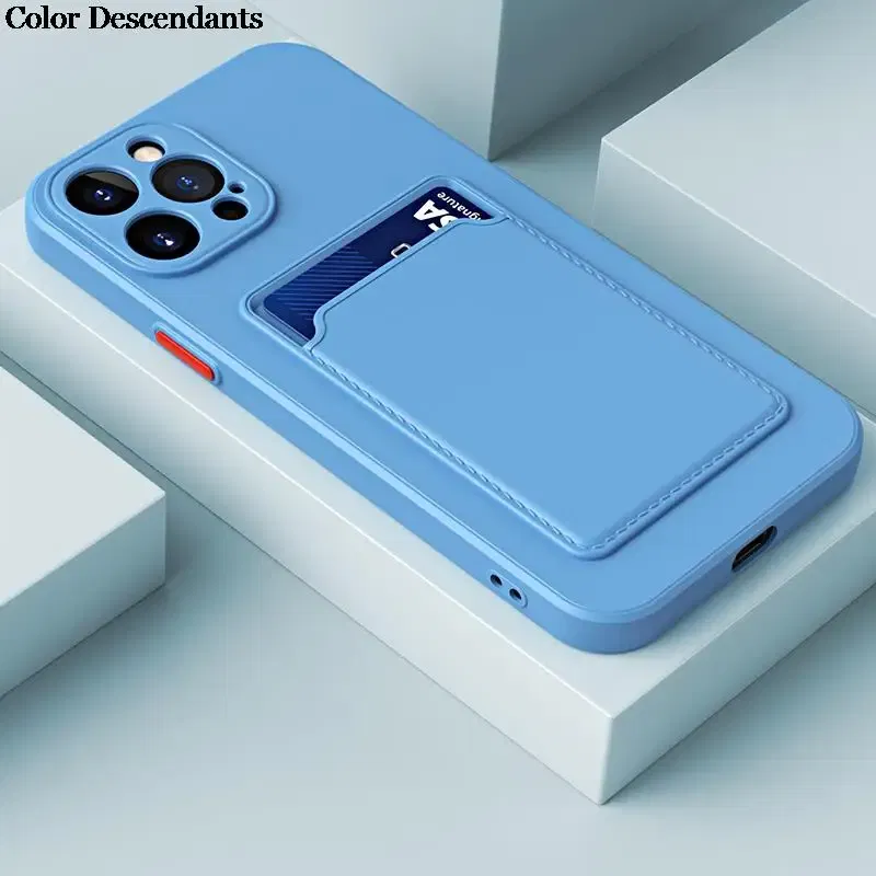 Color: SKY BLUE, Material: CANVAS - Card Holder Wallet Case For Samsung Galaxy A32 A53 A33 A13 A52 5G Case on A72 A22 A12 A51 A71 Shockproof Liquid Silicone Cover