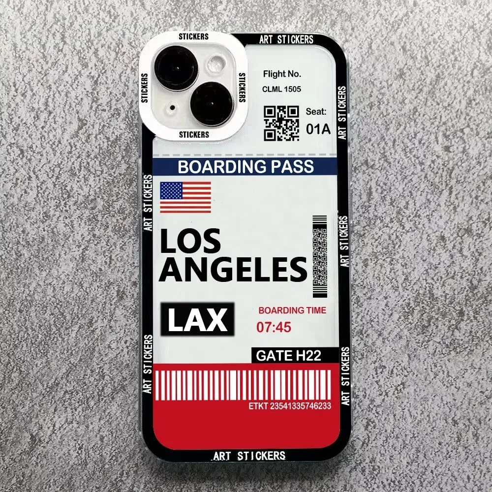Color: GRAY, Material: Microfiber - World City Travel Ticket Label Phone Case For Samsung Galaxy S10 S20 S21 S22 S23 S24 FE Plus Ultra Note 20 New York Paris