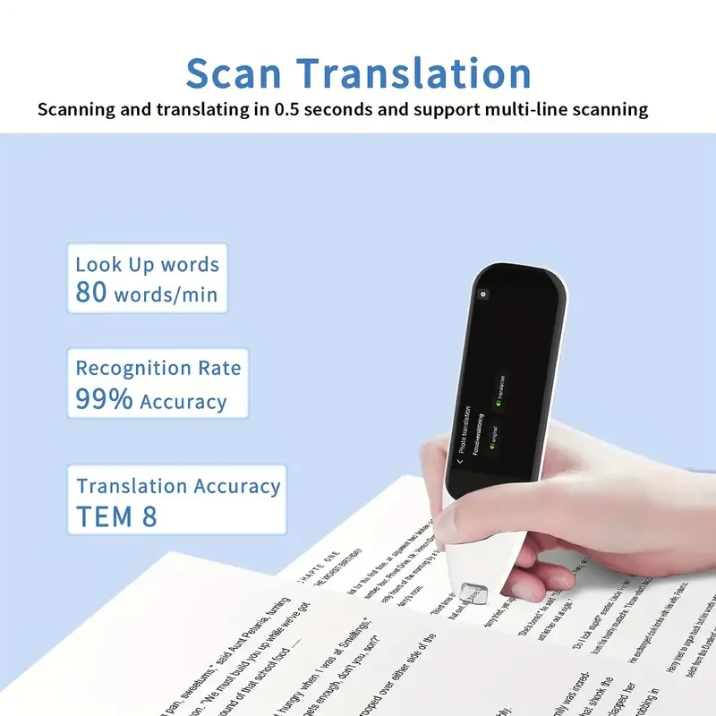 DOSMONO 112 Languages OCR Scanning Pen for Language Translation