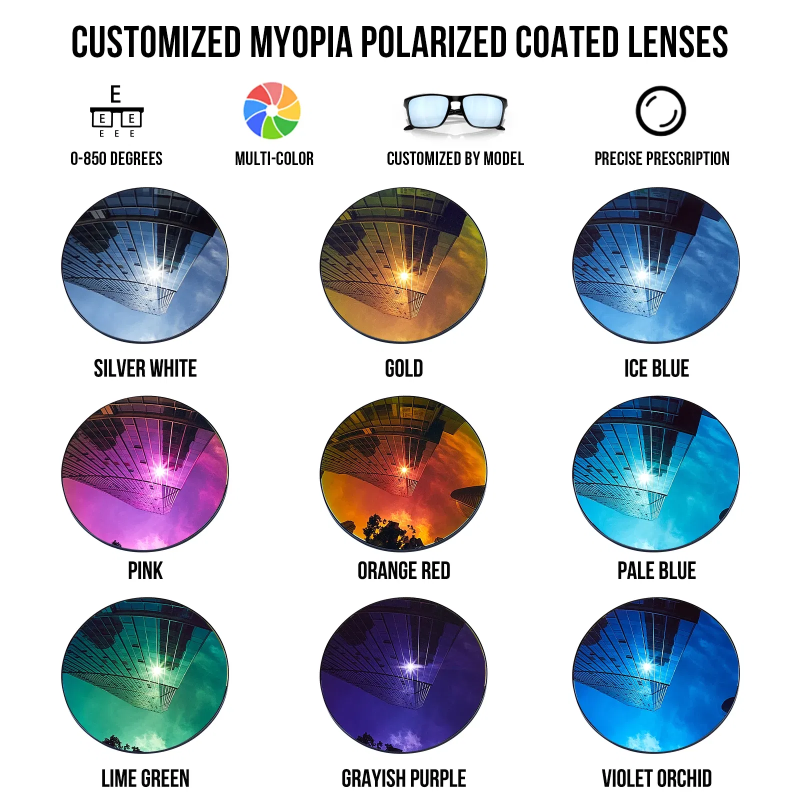 Lenses Color: PEACOCK BLUE, Lenses Degree: -6.50~-8.50 - HDTAC Prescription Replacement Lenses Customized Myopia Lenses Compatible With-Ray-Ban Meta Wayfarer RW4006 50mm Sunglasses