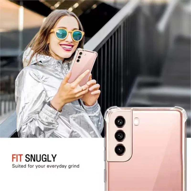 Color: Blue - Clear Shockproof Case for Samsung Galaxy A16 A36 A25 A35 A55 A15 A54 A34 A14 A24 A05S A73 A53 A33 A23 A13 4G 5G Back Cover