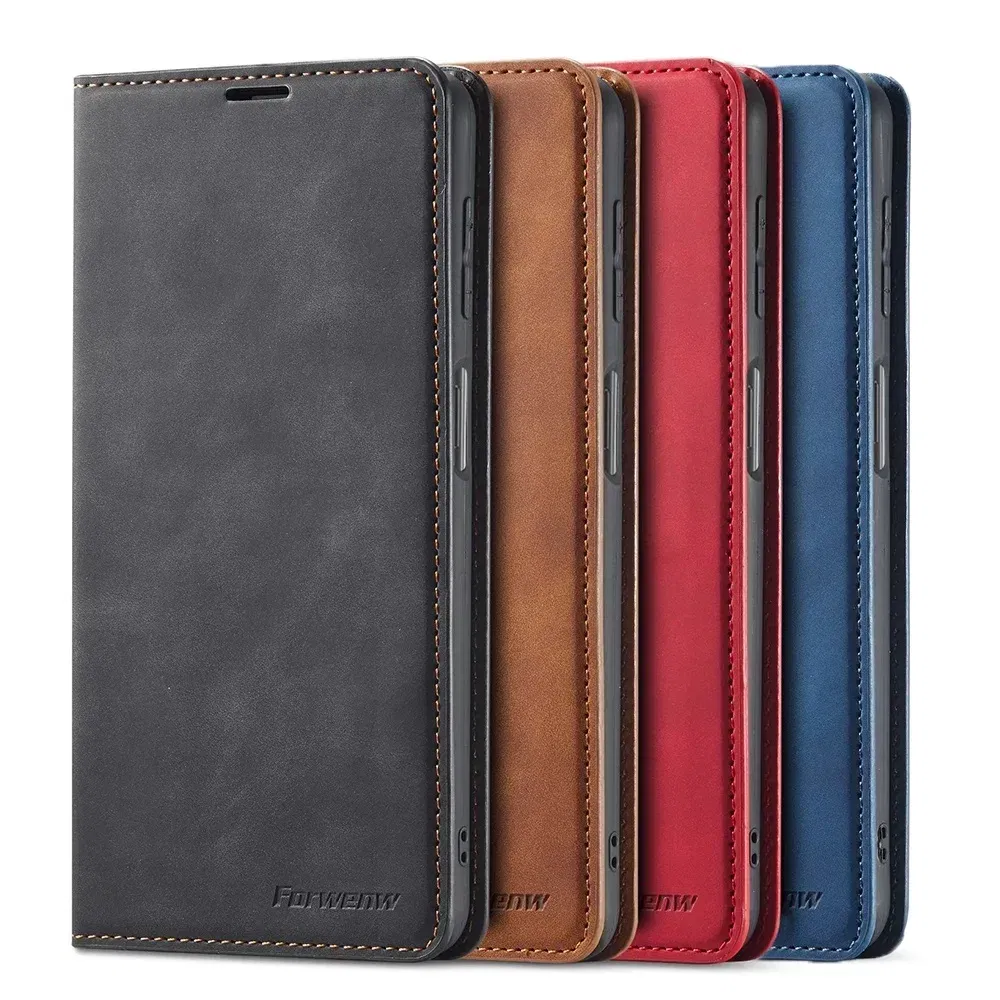 Color: Blue, Material: Leather - Leather Case for Samsung Galaxy A54 A53 A34 A33 A14 A13 A15 A25 A12 A22 A32 A52s A6 A7 A10 A20e A40 A50 A70 A21s A31 A41 A51 A71