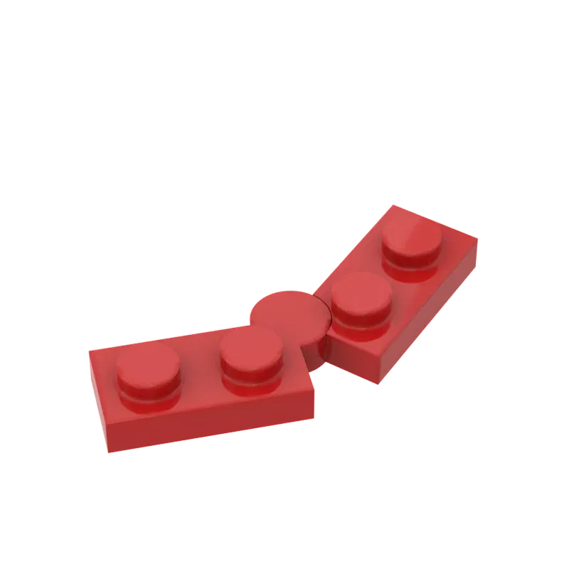 Color: Brown - 10pcs MOC Brick Parts 73983 19954 2429 Hinge Plate 1 x 4 Swivel Compatible Building Block Particle DIY Assmble Kid Brain Toy