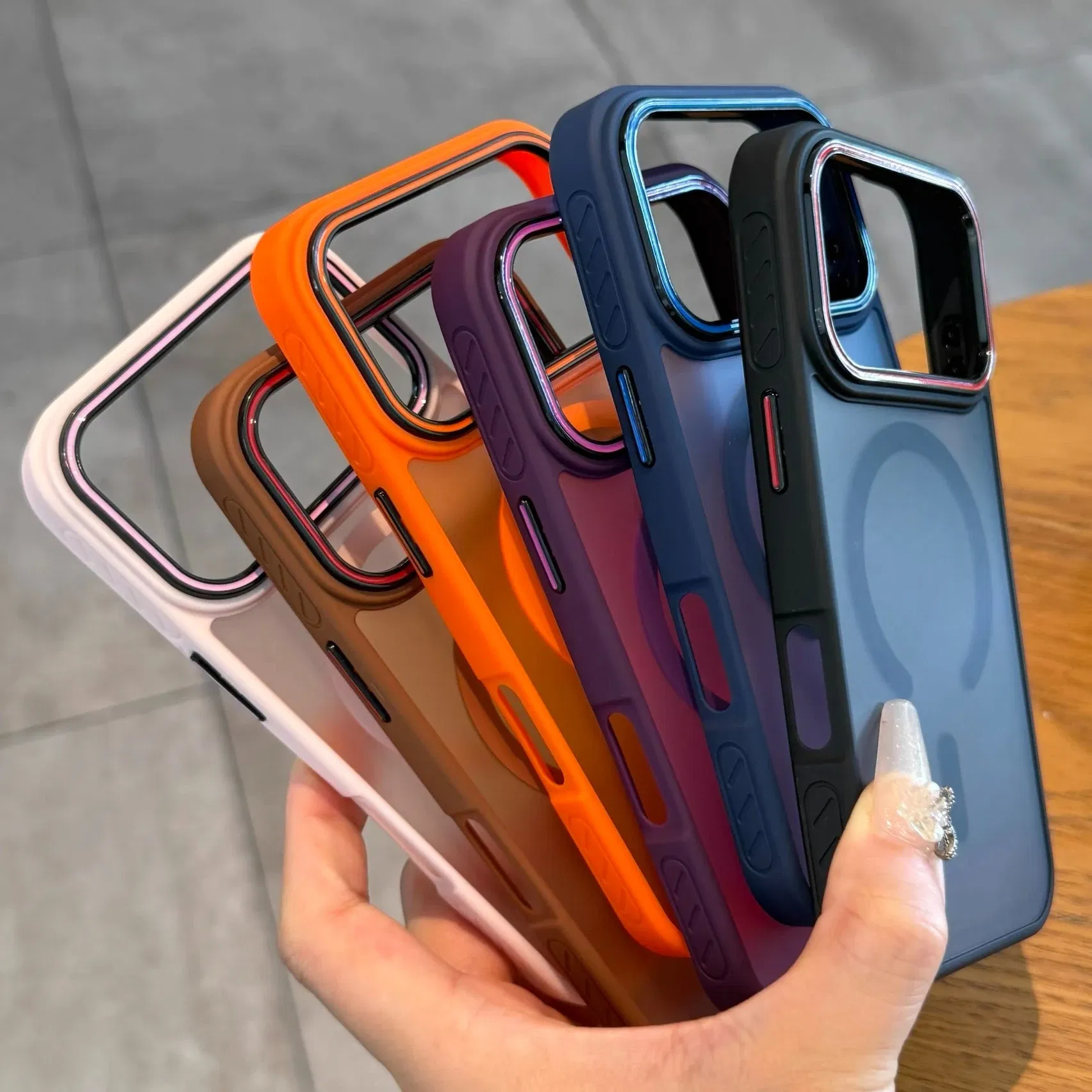 Color: Pink, Compatibility by Model: iPhone 16 Pro Max - Wireless Charging Matte Magnetic Case for iPhone 17 16 ProMax 15 14 Plus 13 12 11 17 Air Anti Fall Bumper Translucent TPU Cover