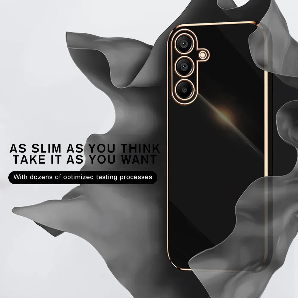 Material: Denim, Color: Beige - Luxury Electroplated Cover Case For Samsung Galaxy A15 Silicone Lens Protection Fundas A05s A05 4G A25 A35 A55 5G A 15 25 35 55