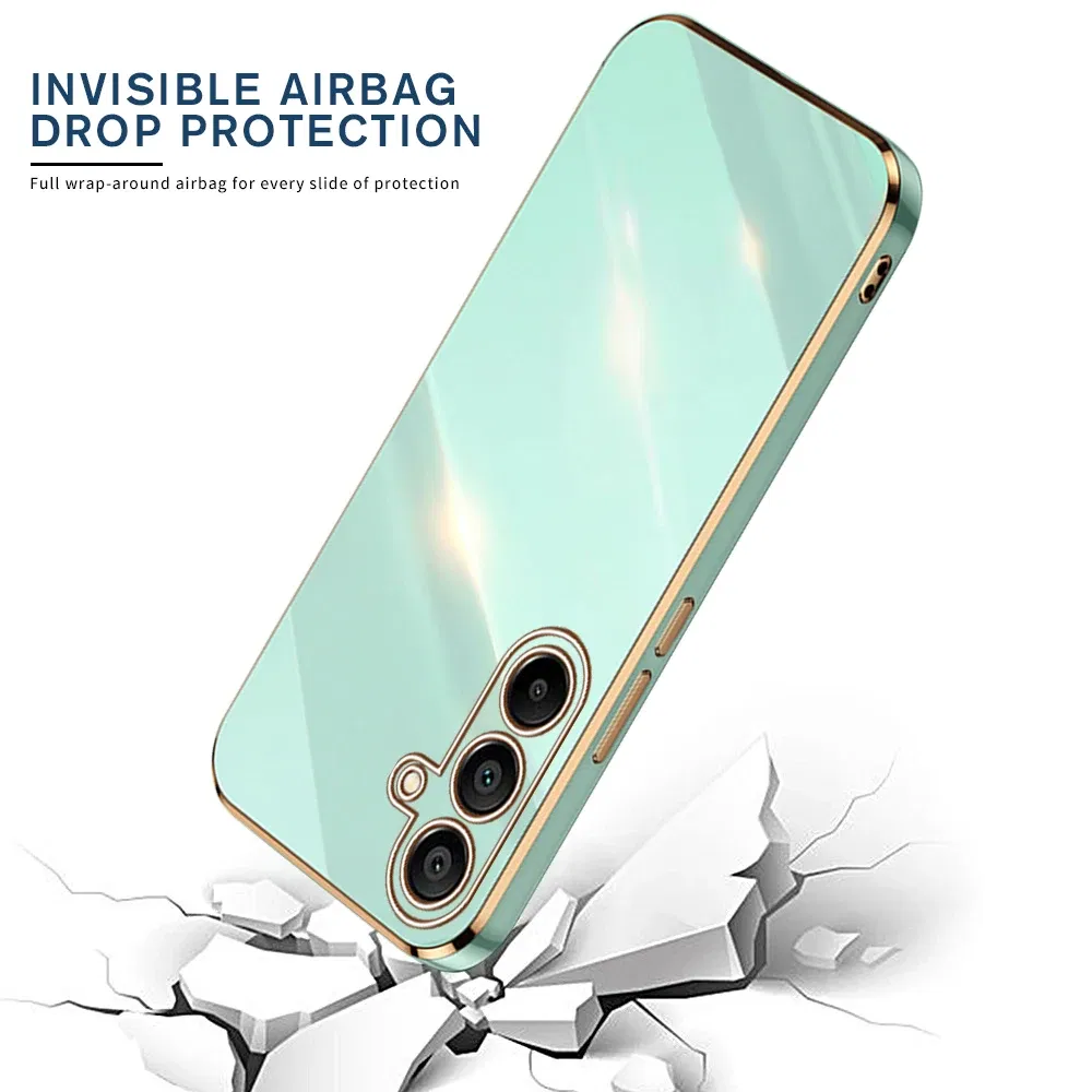 Material: Denim, Color: Beige - Luxury Electroplated Cover Case For Samsung Galaxy A15 Silicone Lens Protection Fundas A05s A05 4G A25 A35 A55 5G A 15 25 35 55