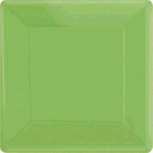 Paper Plates 17cm Square 20CT  - Kiwi  - Pack of 20