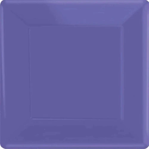 Paper Plates 23cm Square 20CT  - New Purple  - Pack of 20