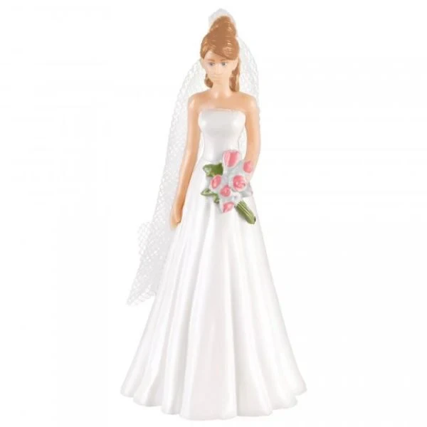 Cake Topper Bride & Light Brown Hair