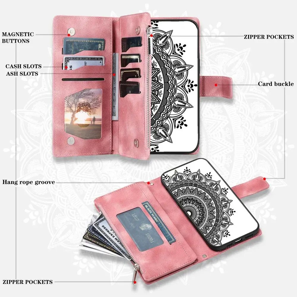 Color: green, Material: PP - CrossBody Strap Zipper Wallet Coque for Samsung Galaxy A71 A51 A50 A41 A21S A30 A70 A50S A20 A31 A30S A10 A20E A 51 70 Flip Case