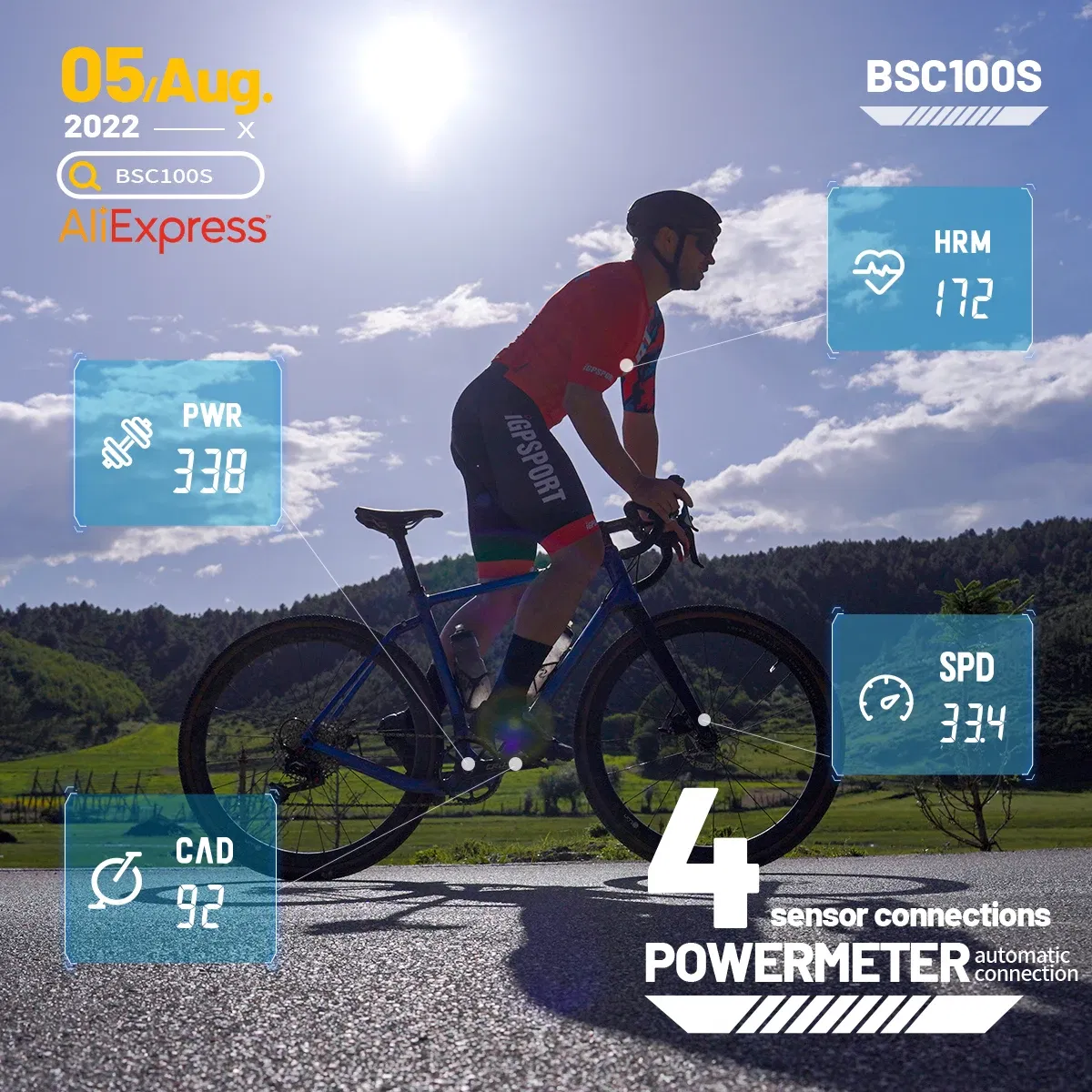 Color: Red - Igpsport Bsc100s Bicycle Computer Outdoor Riding Odometer Candence Sensor Mtb Road Bike Igs 100s Speedometer Ant+ Gps