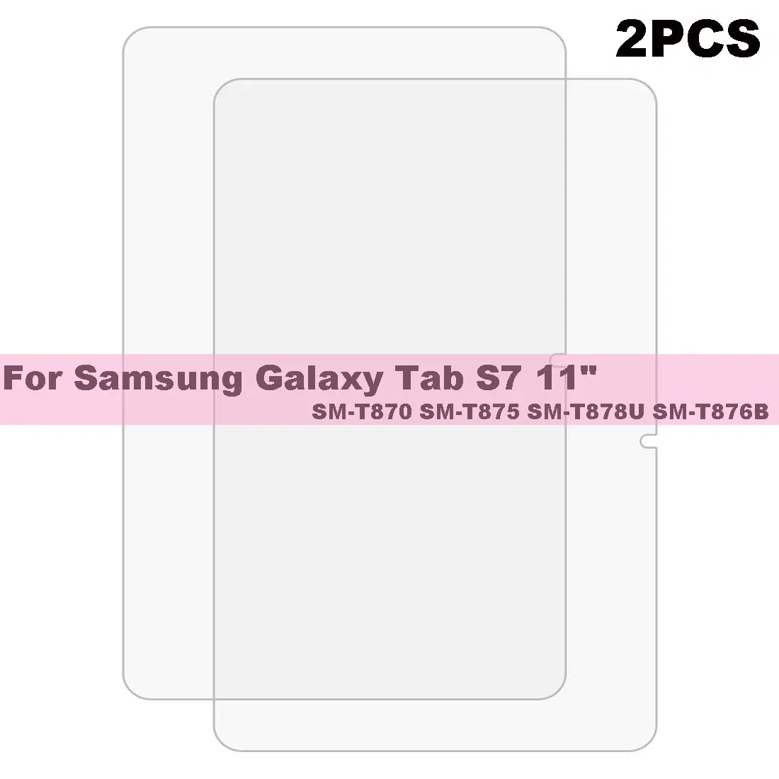 Color: PURPLE - 2PCS Screen Protector Tempered Glass For Samsung Galaxy Tab A7 T220 T500 A8 X200 A9 S6 S7 T870 S8 X700 S9 Lite FE Plus Gen Film