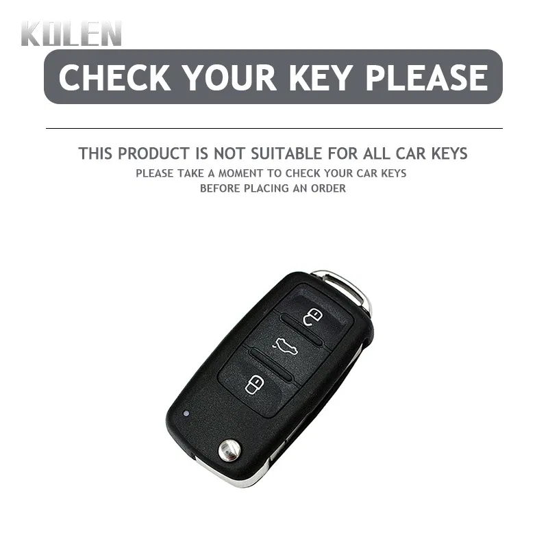 Color Name: Pink - ABS Car Folding Key Case Cover Shell For Volkswagen VW Polo Golf Passat Beetle Caddy Tiguan Skoda Octavia Kodiaq Seat Leon Altea