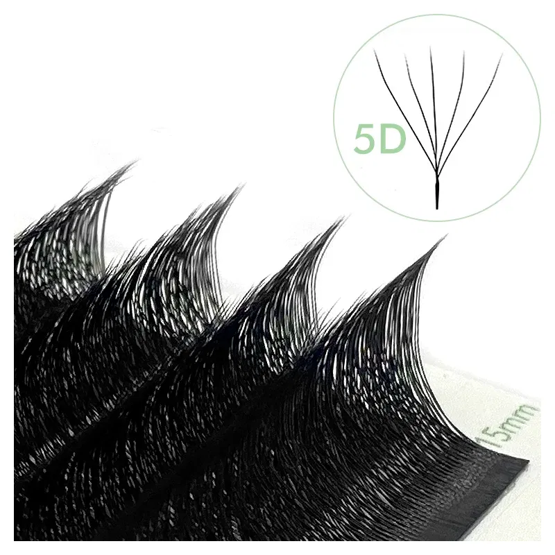 Color: Dark Brown, Curl: LU, Thickness: 0.07mm, Length: 10mm - NATUHANA W-Shaped 4D 5D Volume Eyelash Extensions Premade Volume Fans W Shape Lashes Natural Soft False Eyelashes for Makeup
