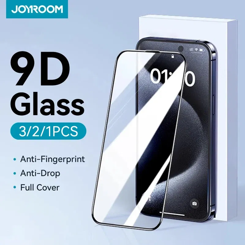 Bundle: Bundle2, Material: pet - Joyroom 1/2/3pcs HD Glass Screen Protector for iPhone 16 15 14 13 12 11 Pro Max Full Screen Tempered Glass Protection for iPhone