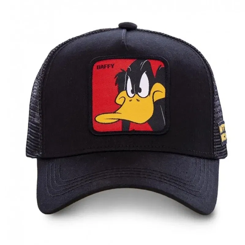 Color: Dark purple, Size: Adjustable - Hot Sale Unisex Anime Cartoon Cap High Quality Patch Draw Baseball Cap Men Trucker Hat
