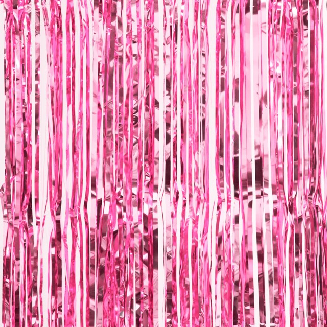 Metallic Curtain - Bright Pink