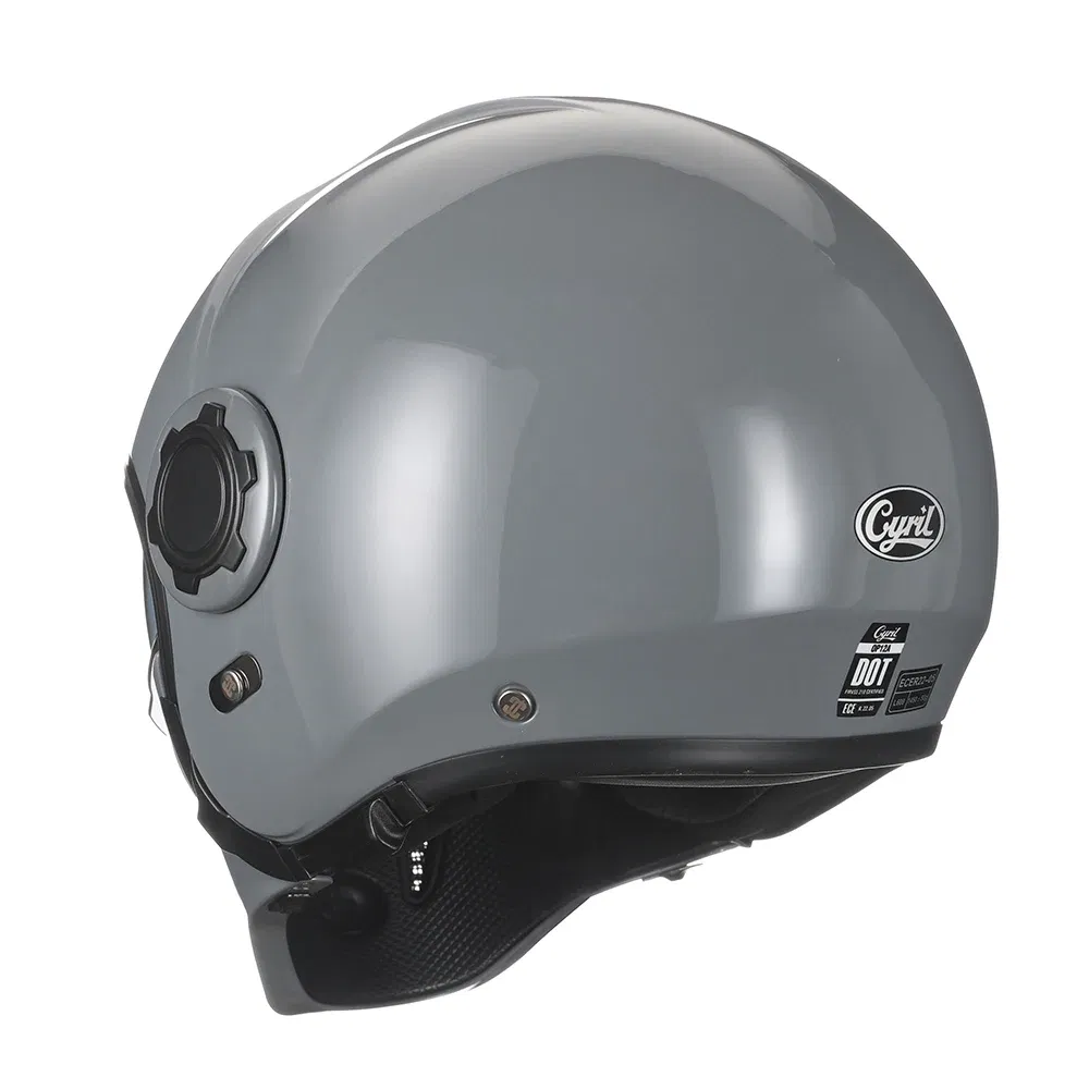 Color: Black, Size: XL - Modular Motorcycle Helmet Full Face Open Face Retro Helmets DOT ECE APPROVED CYRIL OP12A Capacete De Moto Masculino