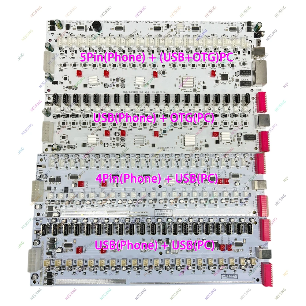 Color: green - Mobile Phone Group Control Equipment Motherboard Ethernet OTG USB Connection Independent Switch Smartphone USB Farm Mainboard