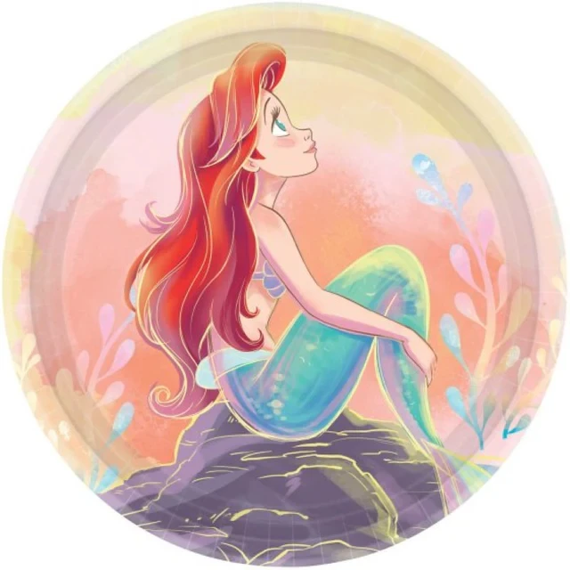 The Little Mermaid 18cm Round Paper Plates NPC - Set of 8