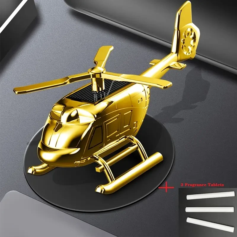 Solar Rotating Helicopter Shape Car Air Freshener