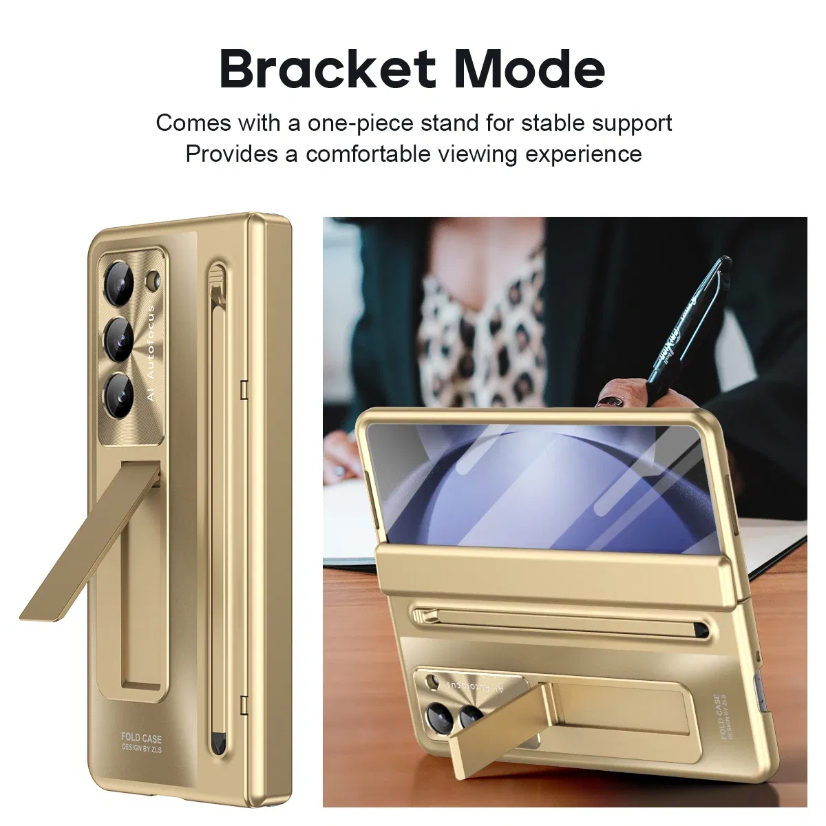 Color: Sky blue, Material: Canvas - With Touch Pen For Samsung Galaxy Z Fold 6 5 4 Case Hinge Armor Shockproof Magnetic Kickstand 360 Full Protection Folding Cover