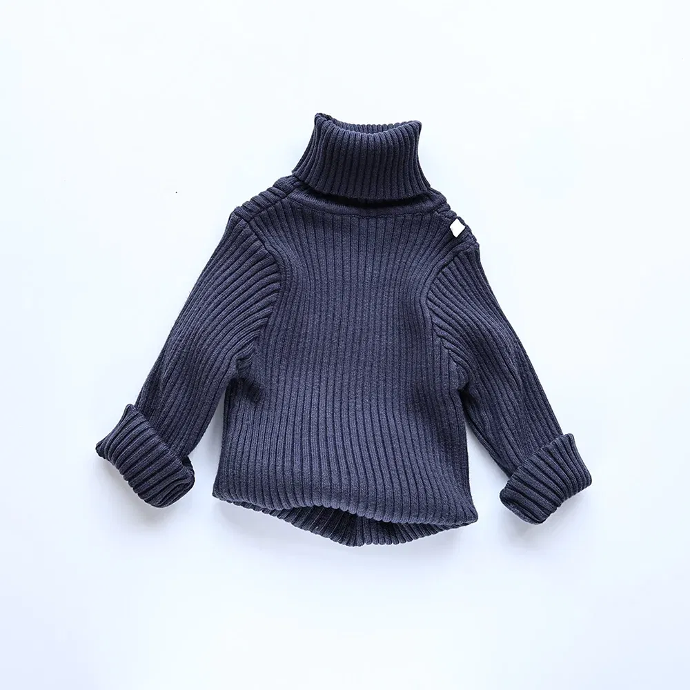 Color: black, Kid Size: 7 - MILANCEL Autumn Soft Tight Unisex Kids Knitwear Sweaters Solid Multi Color Girls Sweater Brief Boys Pullover Turtleneck Outwear