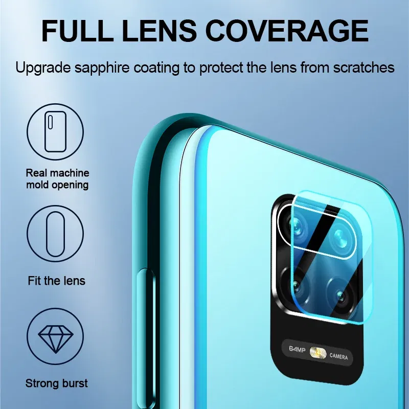 Color: Glazed, Bundle: Bundle1 - camera lens protective glass for xiaomi mi 10t poco x3 nfc m3 pro redmi note 10 9 pro 10s 9s 9a 9c 9d full screen protector film