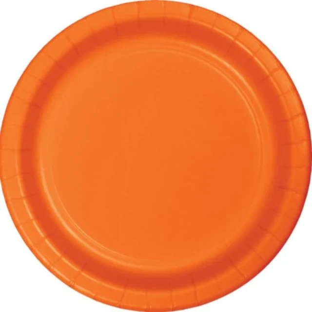 Sunkissed Orange Dinner Plates Paper 23cm - Pack of 24